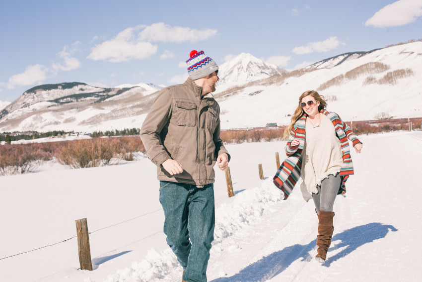 001 Julie Matt Crested Butte Engagement Winter Snow Outdoors Fun Local spots Paradise