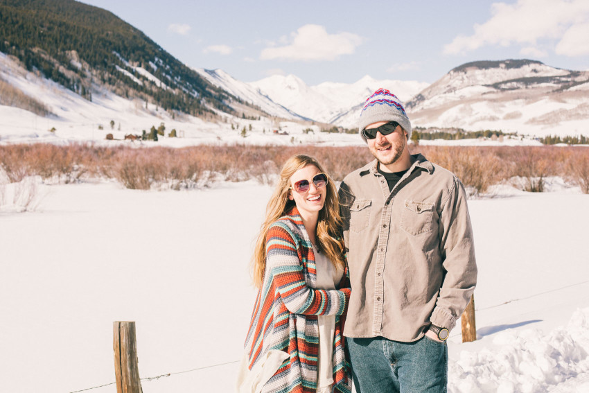 007 Julie Matt Crested Butte Engagement Winter Snow Outdoors Fun Local spots Paradise