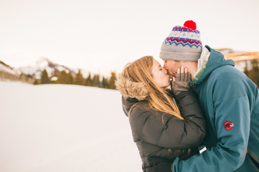 015 Julie Matt Crested Butte Engagement Winter Snow Outdoors Fun Local spots Paradise