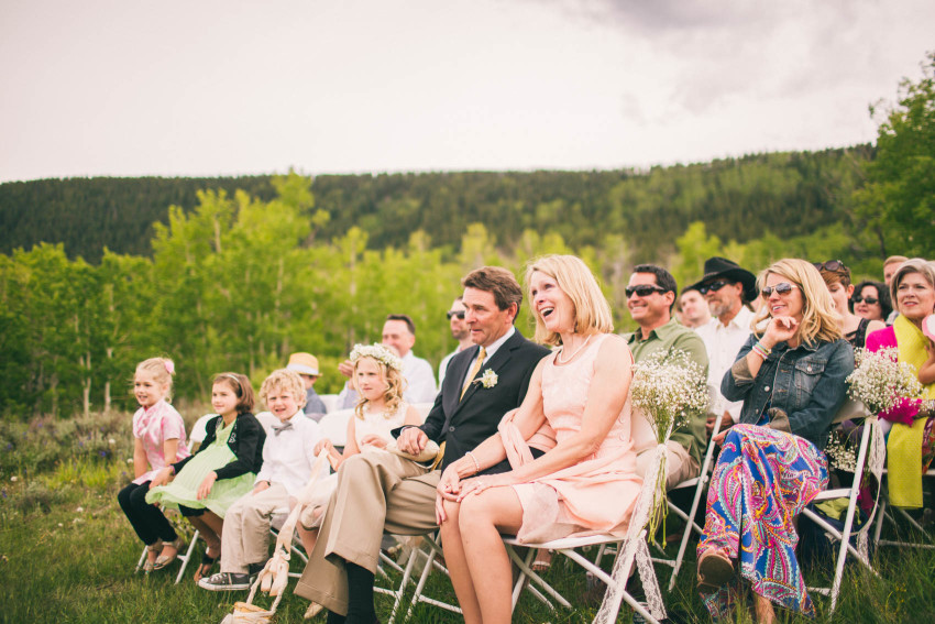 030_Crested Butte Wedding Photographer Secret Stash Woods Walk Ceremony Jamie Blue Bird Events Boho Epic Stars