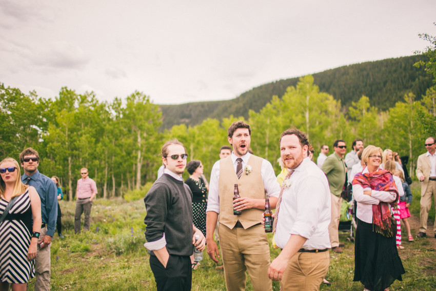 033_Crested Butte Wedding Photographer Secret Stash Woods Walk Ceremony Jamie Blue Bird Events Boho Epic Stars