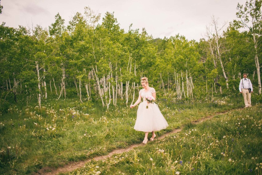 034_Crested Butte Wedding Photographer Secret Stash Woods Walk Ceremony Jamie Blue Bird Events Boho Epic Stars