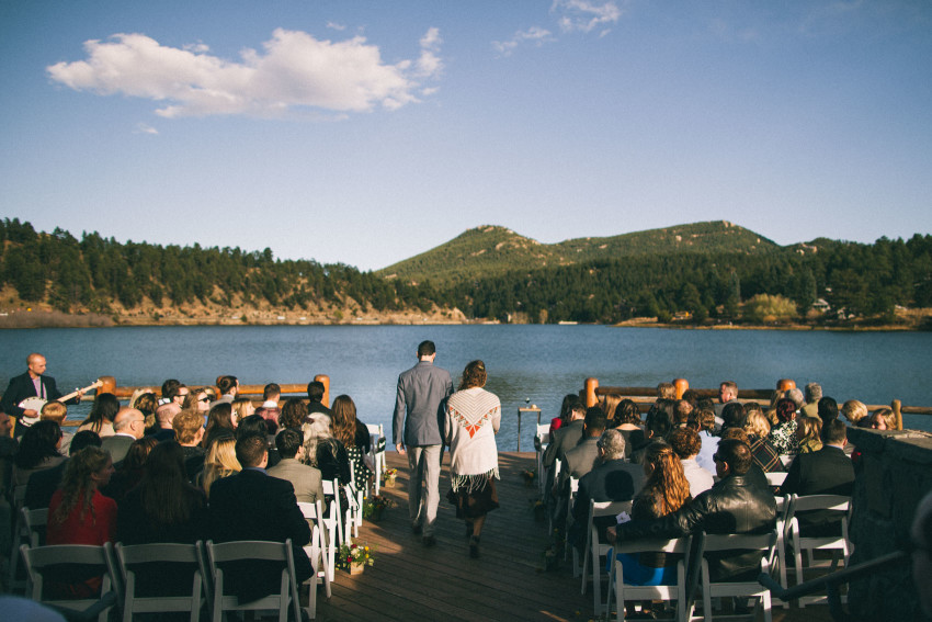 042 Evergreen Lake House Wedding Photographer view at the lake house