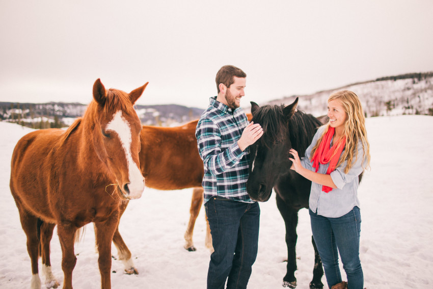 Kori Dan Engagement Steamboat Springs Vista Verde Ranch Horses Barn Snow Winter-006