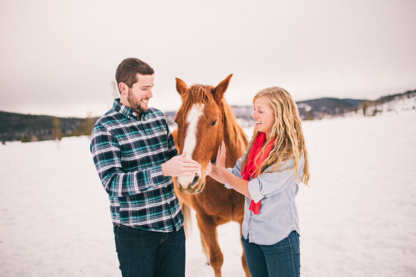 Kori Dan Engagement Steamboat Springs Vista Verde Ranch Horses Barn Snow Winter-007