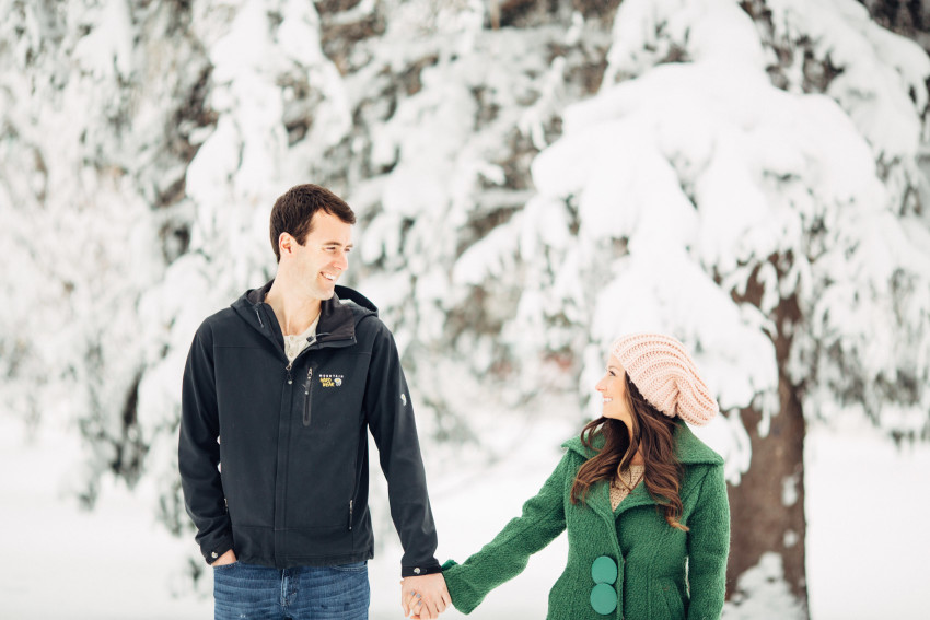 Nikki Chris Snow Engagement Adventure City Park West Denver Blizzard-001