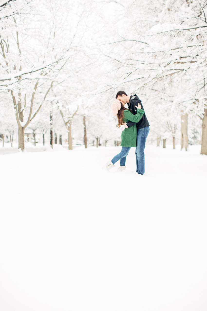 Nikki Chris Snow Engagement Adventure City Park West Denver Blizzard-003