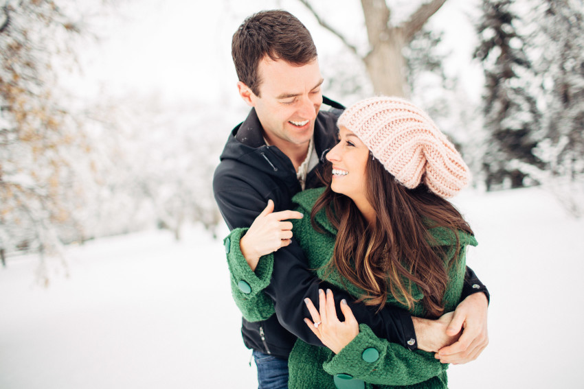 Nikki Chris Snow Engagement Adventure City Park West Denver Blizzard-004