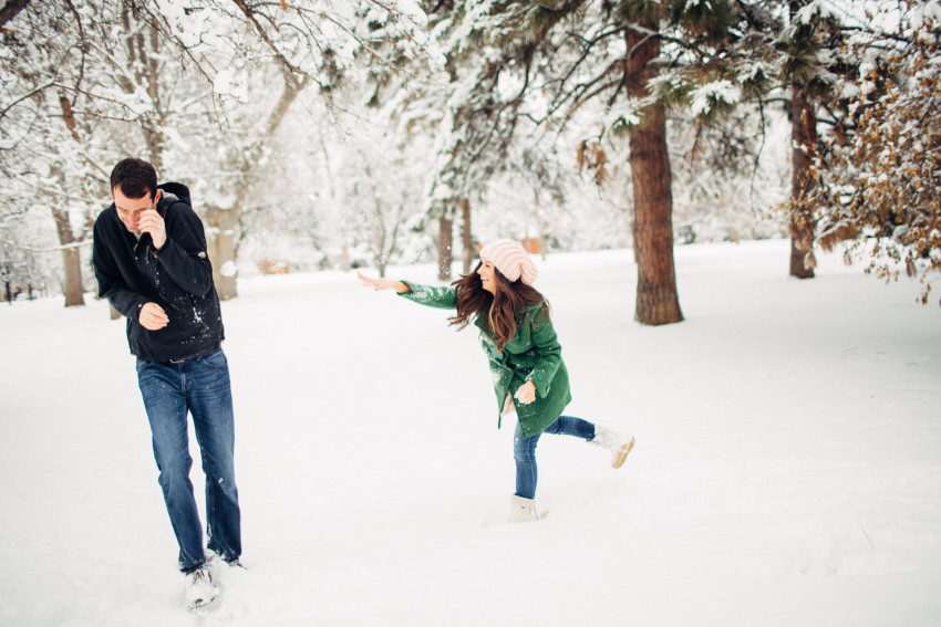 Nikki Chris Snow Engagement Adventure City Park West Denver Blizzard-009