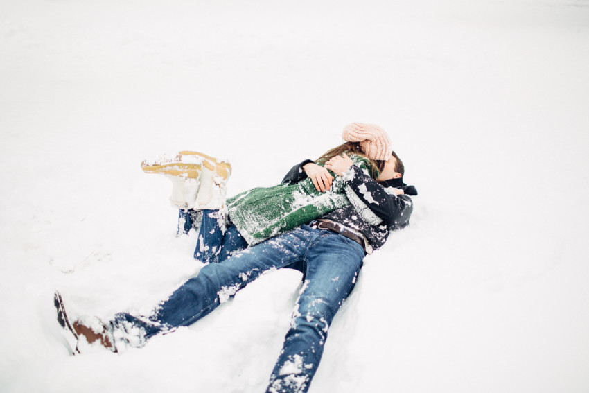 Nikki Chris Snow Engagement Adventure City Park West Denver Blizzard-010