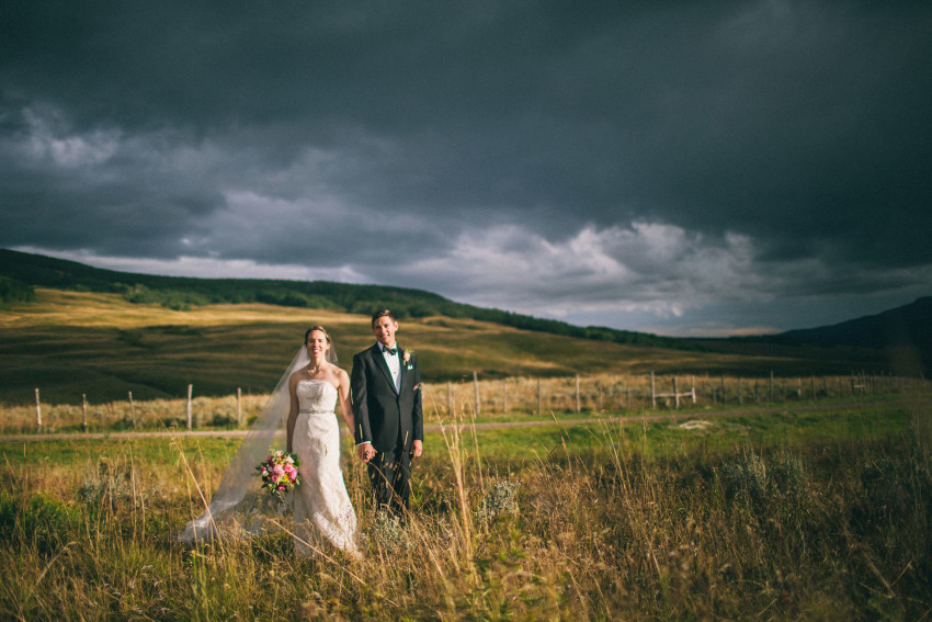 001 Crested Butte CO Private Ranch Wedding Local Foodie Stormy Rain Unique Initimate Burning of Sage Ceremony Barn Live Band Marquee Lights Stars Night Sky