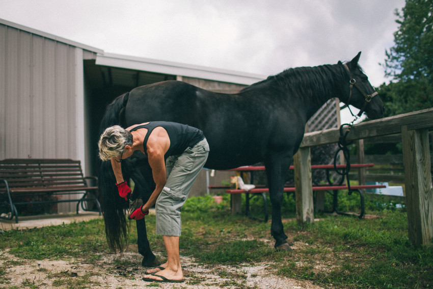 013 Mukwonago Milwaukee WI Barn DIY Laid-back Country Horses Tractor Picnic Summer Fun Christian Thursday Weekday Hay Bales Danny Andrea