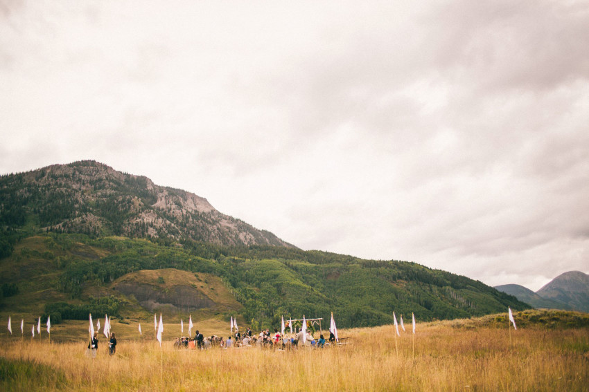 021 Crested Butte CO Private Ranch Wedding Local Foodie Stormy Rain Unique Initimate Burning of Sage Ceremony Barn Live Band Marquee Lights Stars Night Sky