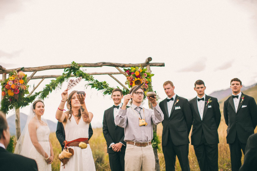 044 Crested Butte CO Private Ranch Wedding Local Foodie Stormy Rain Unique Initimate Burning of Sage Ceremony Barn Live Band Marquee Lights Stars Night Sky