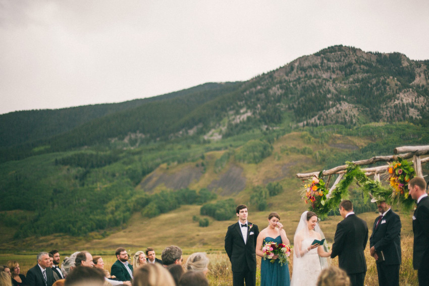 052 Crested Butte CO Private Ranch Wedding Local Foodie Stormy Rain Unique Initimate Burning of Sage Ceremony Barn Live Band Marquee Lights Stars Night Sky