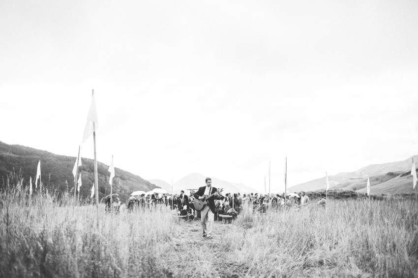 057 Crested Butte CO Private Ranch Wedding Local Foodie Stormy Rain Unique Initimate Burning of Sage Ceremony Barn Live Band Marquee Lights Stars Night Sky