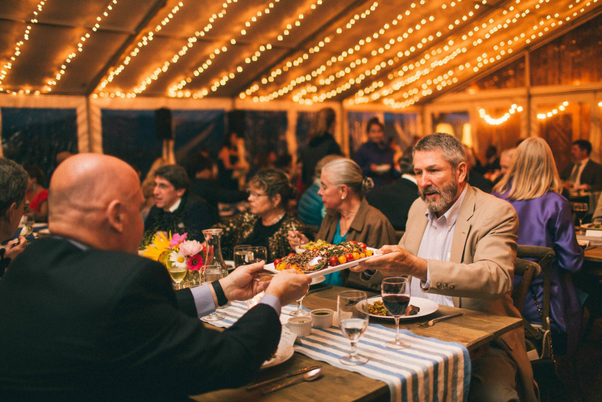 092 Crested Butte CO Private Ranch Wedding Local Foodie Stormy Rain Unique Initimate Burning of Sage Ceremony Barn Live Band Marquee Lights Stars Night Sky