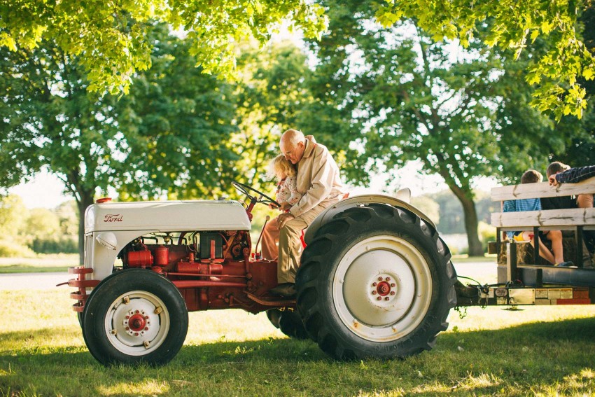 093 Mukwonago Milwaukee WI Barn DIY Laid-back Country Horses Tractor Picnic Summer Fun Christian Thursday Weekday Hay Bales Danny Andrea