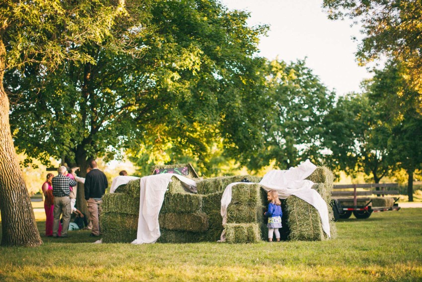 094 Mukwonago Milwaukee WI Barn DIY Laid-back Country Horses Tractor Picnic Summer Fun Christian Thursday Weekday Hay Bales Danny Andrea