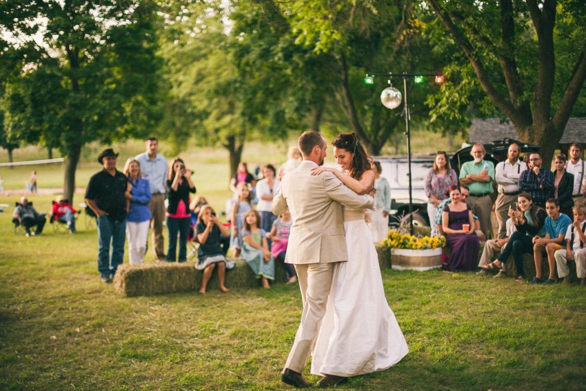 102 Mukwonago Milwaukee WI Barn DIY Laid-back Country Fun First Dance Hay Bales Danny Andrea