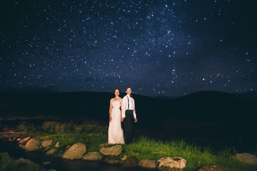 116 Crested Butte CO Private Ranch Wedding Local Foodie Stormy Rain Unique Initimate Burning of Sage Ceremony Barn Live Band Marquee Lights Stars Night Sky