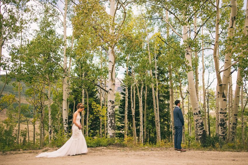 Wedding First Look Crested Butte Gothic Aspen