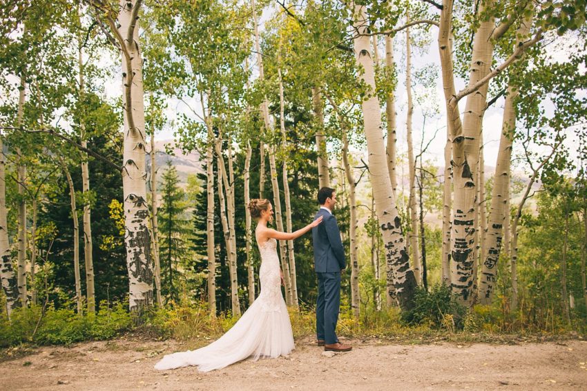 Wedding First Look Crested Butte Gothic Aspen
