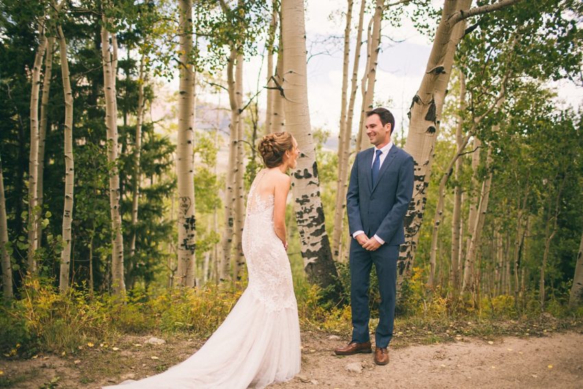 Wedding First Look Crested Butte Gothic Aspen