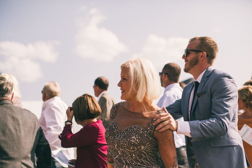 Guest anticipating bride's arrival down the aisle