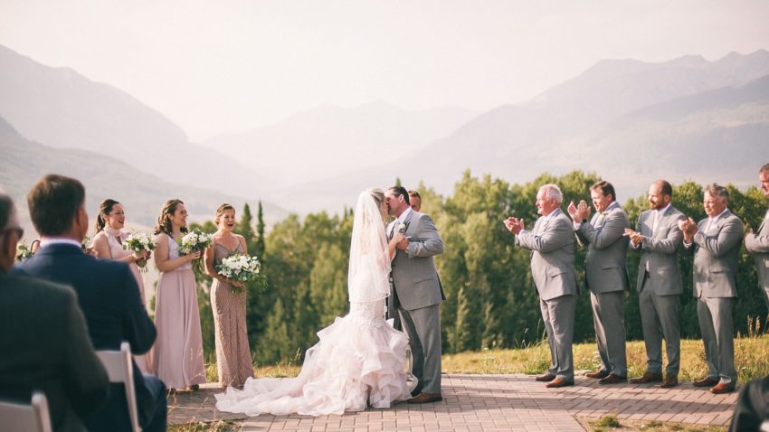 Crested Butte Ten Peaks Wedding First Kiss Ceremony Venue