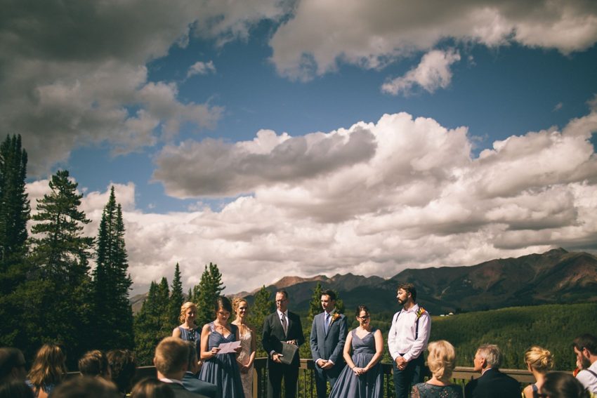 wedding ceremony at uleys cabin