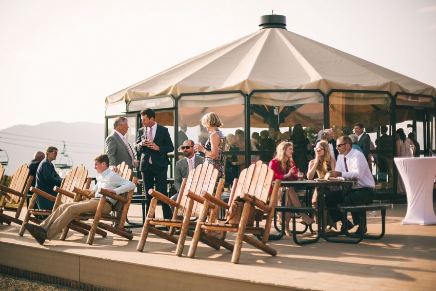 Umbrella Bar Crested Butte on Wedding Day Cocktail Hour