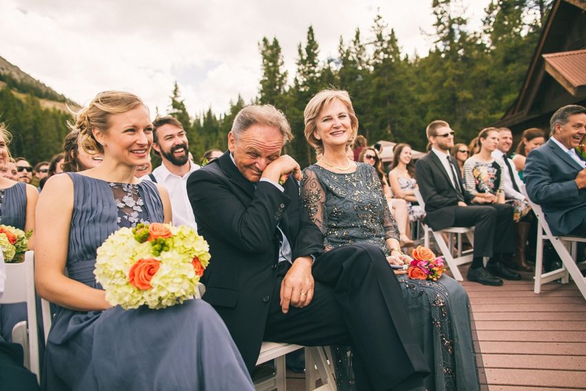 emotional crying father of groom during wedding ceremony