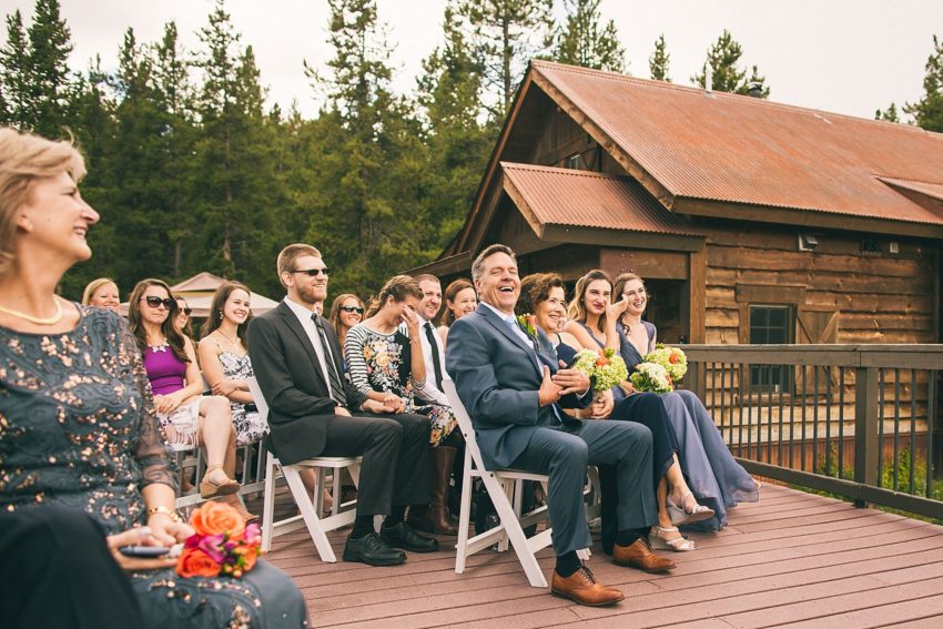 guests reaction during wedding ceremony