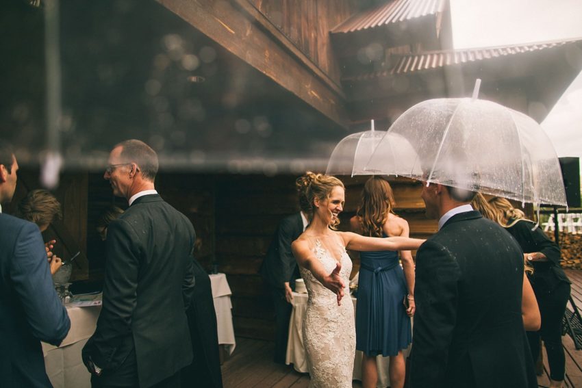 raining weather crested butte wedding day