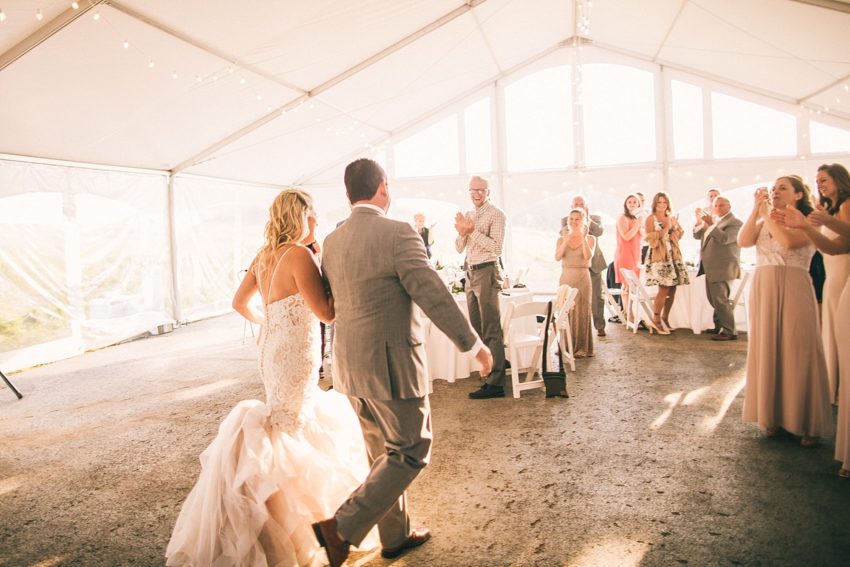 Bride groom grand entrance Ten Peaks