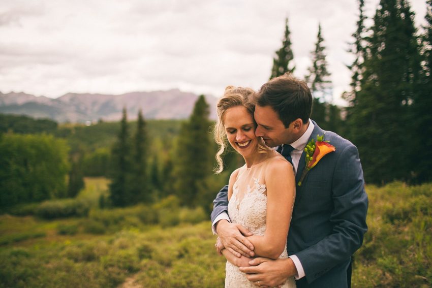 cute couples portrait wedding day crested butte uleys cabin
