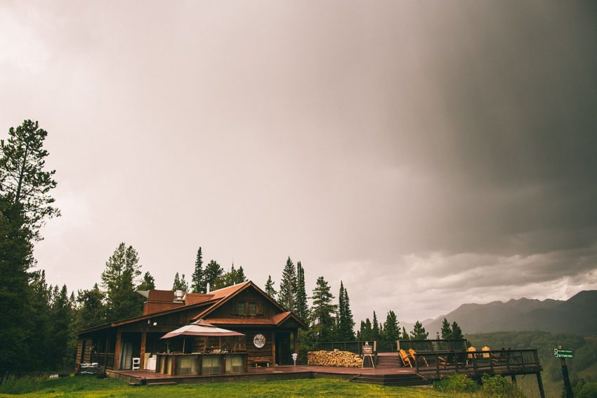 stormy weather uleys cabin wedding day colorado crested butte