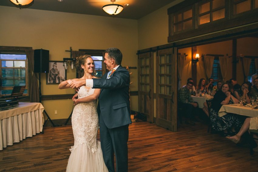 father daughter dance uleys cabin wedding reception