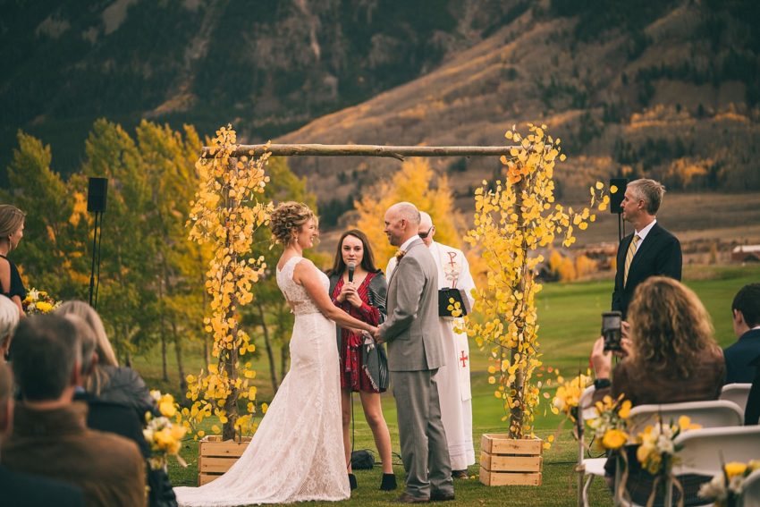 club of crested butte fall wedding