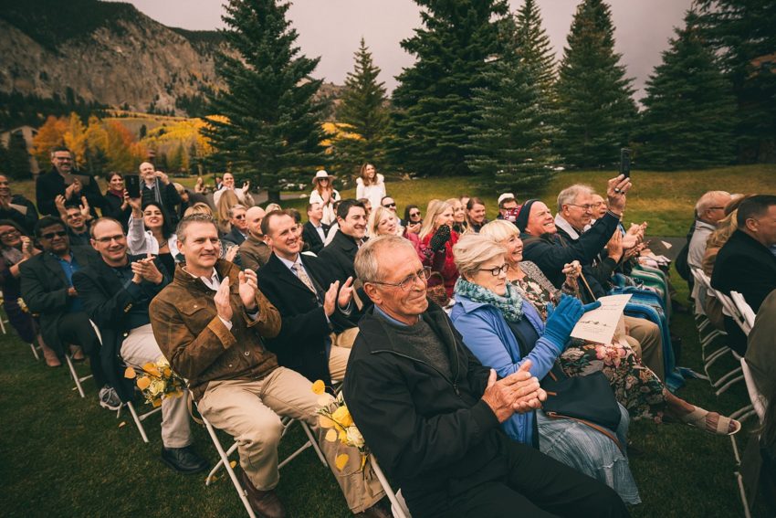 Wedding guests in crested butte