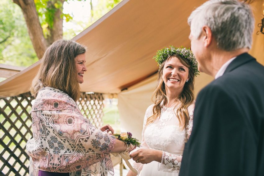 Parents first look at bride In her wedding gown Emotional moment