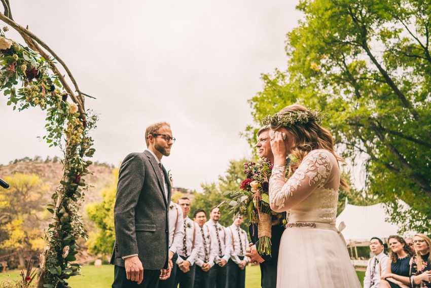 Bride gets emotional Walking down the aisle